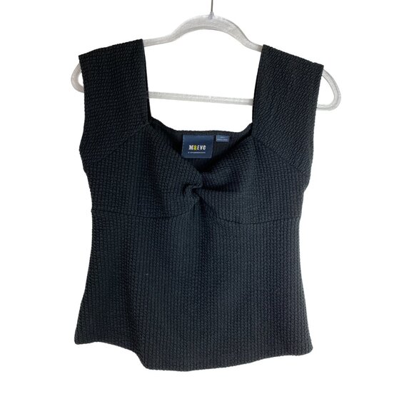 Maeve By Anthropologie Textured Black Stretch Top Small Shirt Sexy Retro Classic - Picture 1 of 6